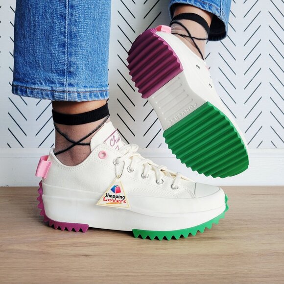 ❤️Converse Run Star Hike Platform Color Pop Sz 7.5 Women's Shoes White A14271C❤️ - Picture 4 of 12